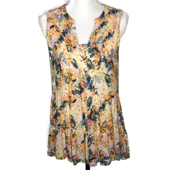 Anthropologie top size small/medium print top. - Picture 1 of 5